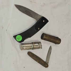 Collectible Keltgen Knife and Antique Match Holders
