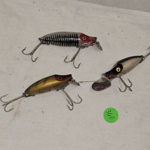 Lot of 3 Heddon Antique River Runts