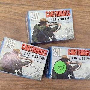 762x39 Ammo, 3 Boxes of 20 Rounds