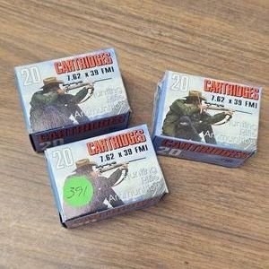 762x39 Ammo, 3 Boxes of 20 Rounds