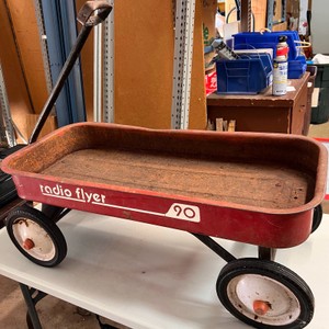 Vintage Radio Flyer  Red Metal 90 Wagon