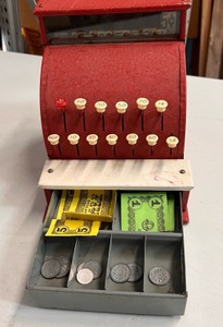 Vintage Red Tom Thumb Childrens Cash Register