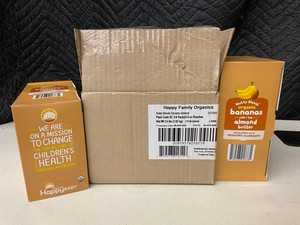 Happy Baby Organics Banana Almond Baby Food Pouches - 12 Total Packs