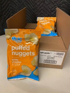 Epic Goods Puffed Nuggets White Cheddar - Case of 12
