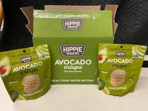 Hippie Snacks Avocado Crisps Guacamole - Case of 8 X 70g