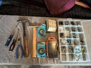 Hammers, Drill Bits, Nails, Screws, Screwdrivers, Lot of 10 Pieces