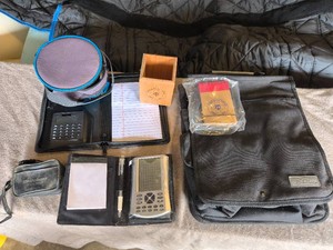First aid Calculator and Pen pad, Binoculars, Utility bag, Small storage bag, Twins Keepsake Box
