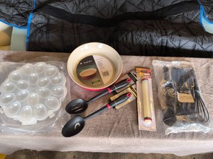 New Kitchen Utensils, Deviled Eggs to go Tray, and Round Dish