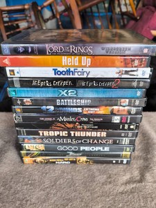 NARC, Fast & the Furious, XMEN 2, Tropic Thunder, Lord of the Rings, Jeepers Creepers 2, Battleship, Tooth Fairy, A Murder of Crows, 12 Rounds, Soldiers of Change - Lot of 14