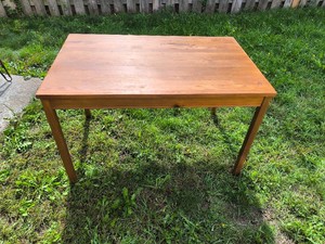Vintage Wooden Rectangular Dinning Table with Chairs