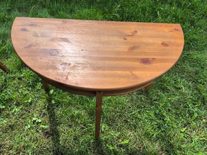 Vintage Half Moon Table