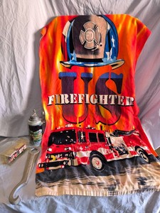 Firefighter Themed Lot-Towel,Stein,Firetruck and Fire Hydrant Spanner