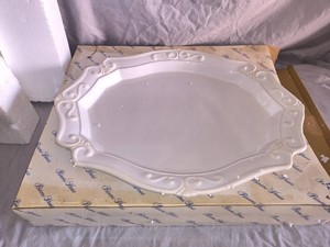Princess House White Serving Platter-NOS