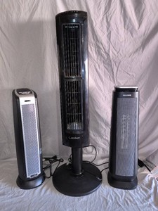 Two Tower Heaters and a Tower Fan-works