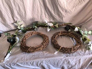 Fall Garland and 2 Crafting Wreaths