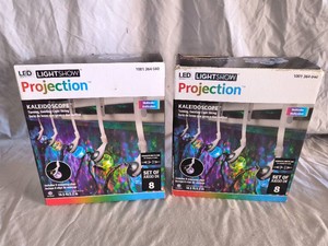 LED Lightshow Projection Kaleidoscope String of Lights- Set of 8 - NEW IN BOX