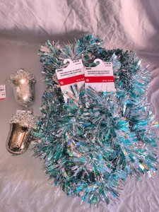 Christmas Garland and Acorn Ornaments-NWT