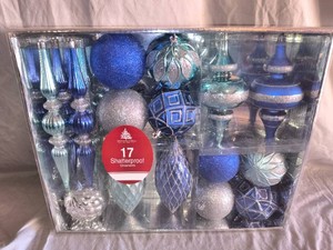 Christmas Ornament Set-17 pieces, Shatterproof-NEW