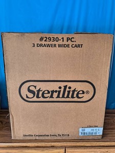 NEW-Sterilite 3 Drawer Cart with Wheels
