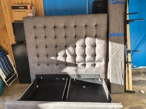 QUEEN Size headboard, footboard with drawers