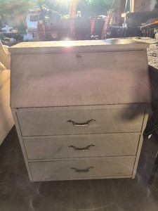 Vintage Style Flip Top Secretary Desk with Slanted Writing Lid