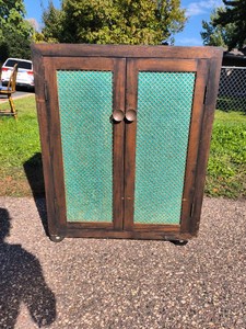 Vintage Wooden Two Door Accent Cabinet