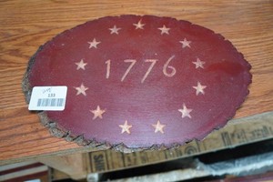 Hand Painted 1776 Wood Slab