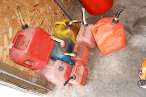 Assorted Gas Cans