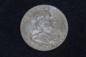 1960-P Franklin US Silver Half Dollar Coin