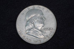1962-D Franklin US Silver Half Dollar Coin