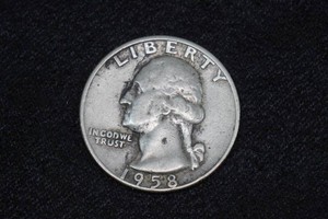 1958-D Washington US Silver Quarter Dollar Coin