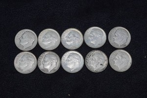 Silver US Roosevelt Dimes