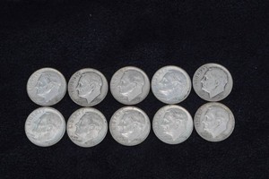 Silver US Roosevelt Dimes