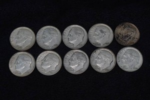 Silver US Roosevelt Dimes