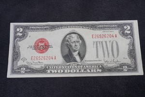 1928-G Red Seal US $2 Bill