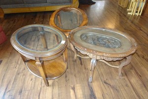 Glass Top Coffee and Side Tables