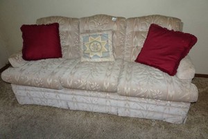 Living Room Couch and Chairs Set with Throw Pillows