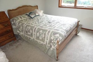 Bedroom Set - Full Bed Frame, Dressers, Night Stand and Mirror