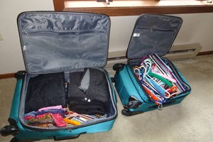 Set of Two Suitcases with Hangers