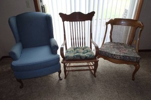 4 Wooden Accent Chairs
