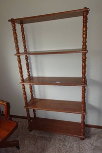 Vintage Five-Tier Wooden Bookshelf