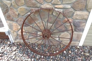 Antique Cast Iron Wagon Wheel