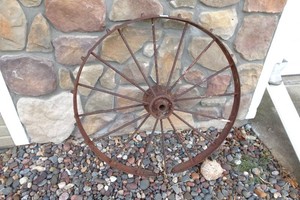 Antique Cast Iron Wagon Wheel