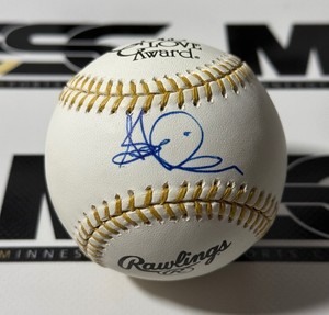 Steve Finley Autographed Gold Glove Award Official Rawlings Baseball