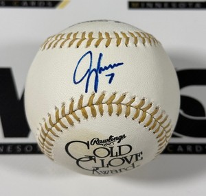 Jeff Francour Autographed Gold Glove Award Official Rawlings Baseball