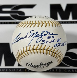 Frank Malzone Autographed Gold Glove Award Official Rawlings Baseball
