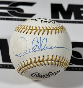 Orel Hershiser Autographed Gold Glove Award Official Rawlings Baseball