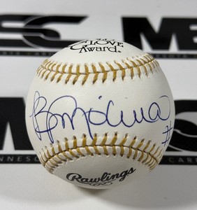 Bengie Molina Autographed Gold Glove Award Official Rawlings Baseball