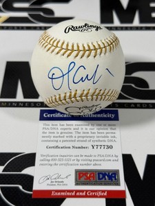 Orlando Cabrera Autographed Gold Glove Award Official Rawlings Baseball w PSA DNA Authenticity
