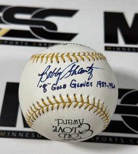 Bobby Shantz Autographed Gold Glove Award Official Rawlings Baseball